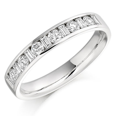 Channel-Set Half Eternity Ring, 0.5ct total (HET908)