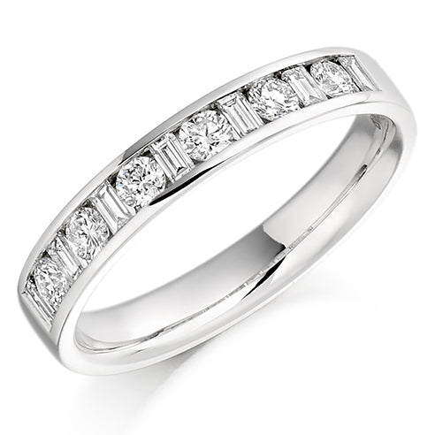 Channel-Set Half Eternity Ring, 0.5ct total (HET908)