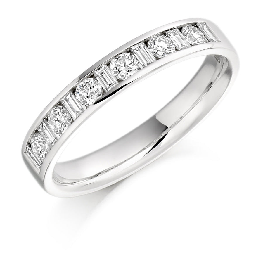 Channel-Set Half Eternity Ring, 0.5ct total (HET908)