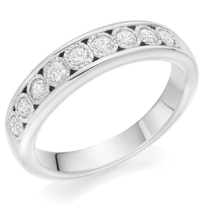 Channel-Set Half Eternity Ring, 0.4ct total (HET9095)