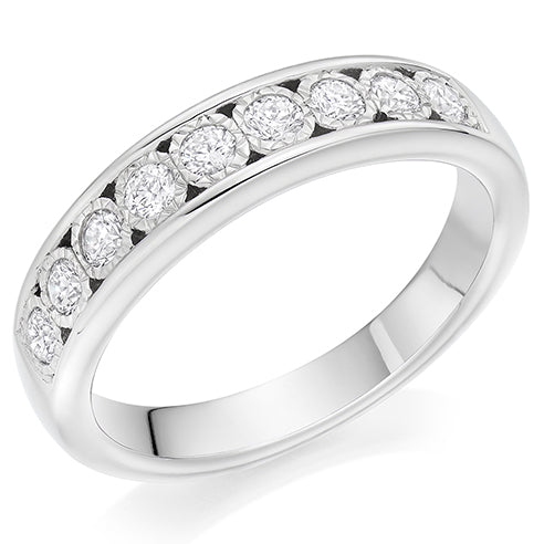 Channel-Set Half Eternity Ring, 0.4ct total (HET9095)