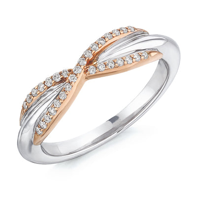 Shaped Micro-Claw Half Eternity Ring, 0.15ct total