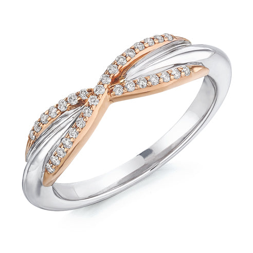 Shaped Micro-Claw Half Eternity Ring, 0.15ct total