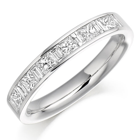 Channel-Set Half Eternity Ring, 0.75ct total (HET918)