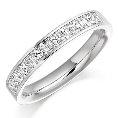 Channel-Set Half Eternity Ring, 0.75ct total (HET918)