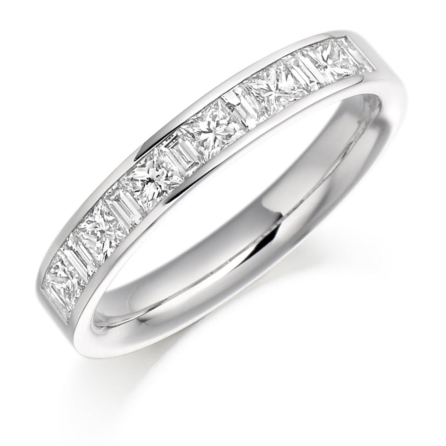 Channel-Set Half Eternity Ring, 0.75ct total (HET918)