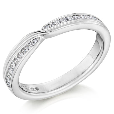 Shaped Channel-Set Half Eternity Ring, 0.33ct total (HET9213)