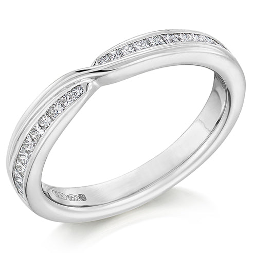 Shaped Channel-Set Half Eternity Ring, 0.33ct total (HET9213)