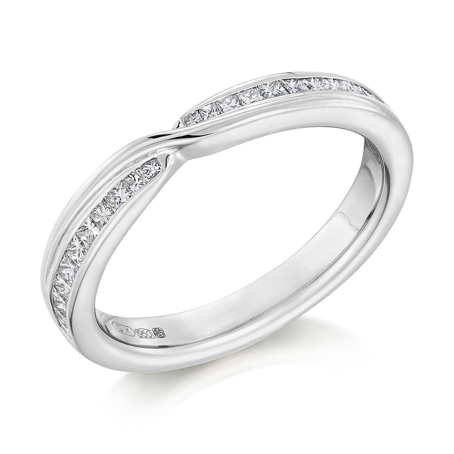 Shaped Channel-Set Half Eternity Ring, 0.33ct total (HET9213)