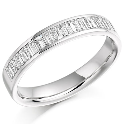 Channel-Set Half Eternity Ring, 0.76ct total (HET926)