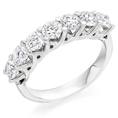 Claw-Set Half Eternity Ring, 1.7ct total
