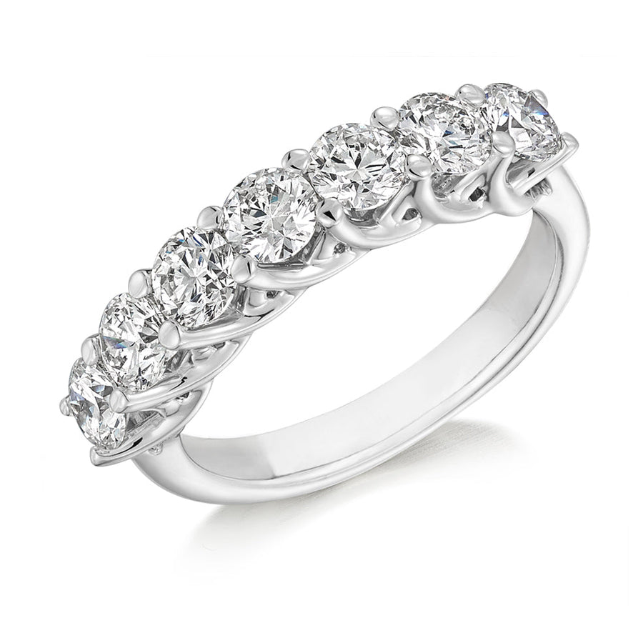 Claw-Set Half Eternity Ring, 1.7ct total