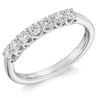 Claw-Set Half Eternity Ring, 0.5ct total (HET9264)