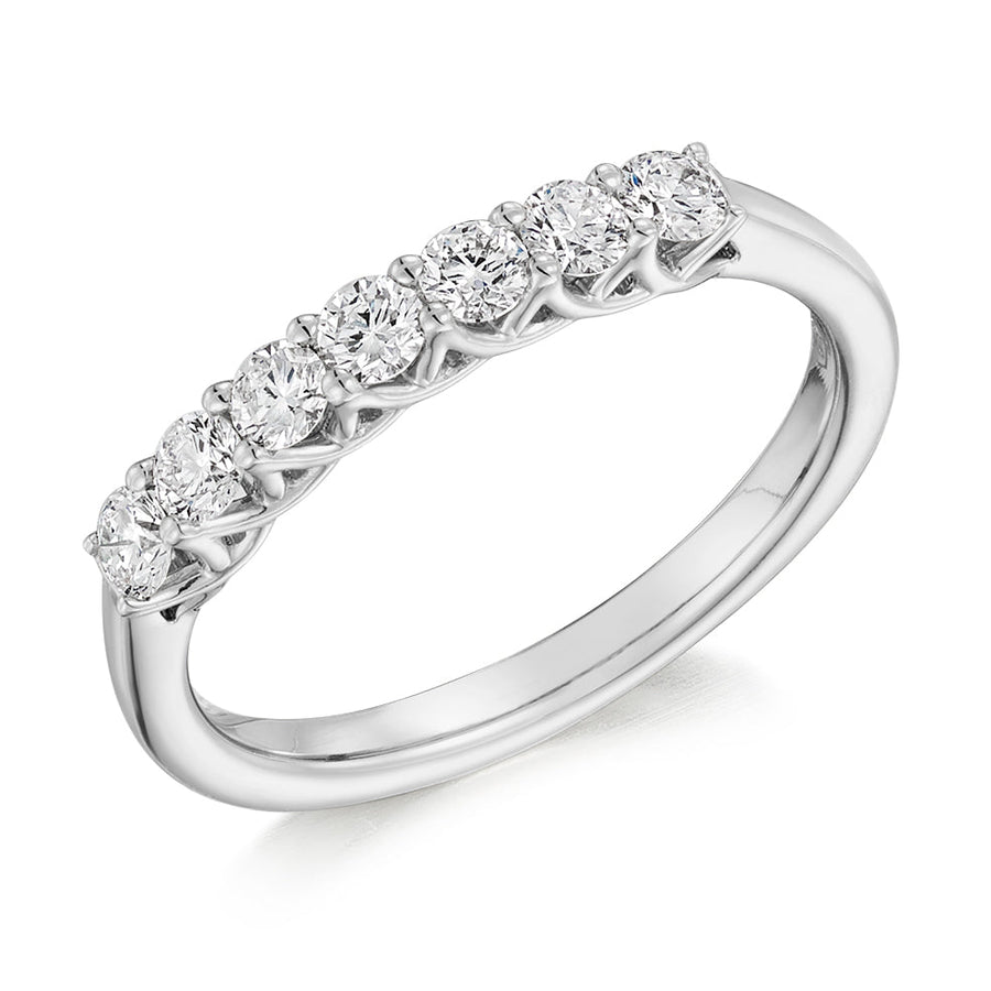 Claw-Set Half Eternity Ring, 0.5ct total (HET9264)
