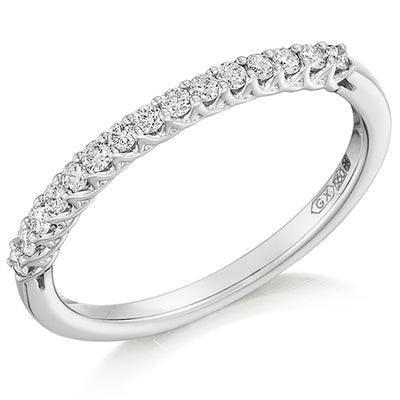 Claw-Set Half Eternity Ring, 0.25ct total (HET9266)
