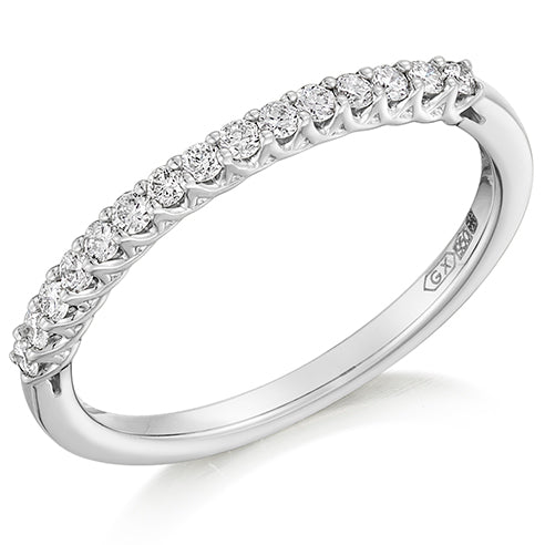 Claw-Set Half Eternity Ring, 0.25ct total (HET9266)