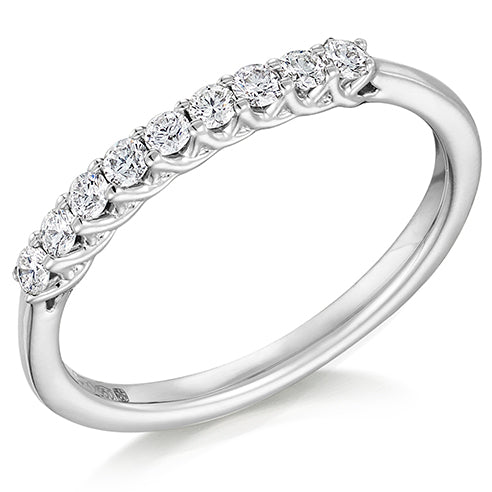 Claw-Set Half Eternity Ring, 0.25ct total (HET9267)