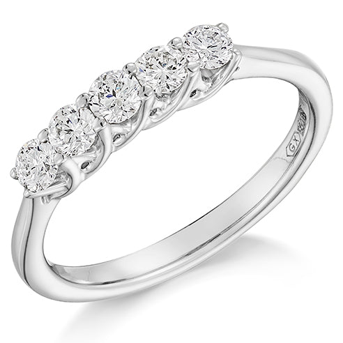 Claw-Set Half Eternity Ring, 0.5ct total (HET9270)