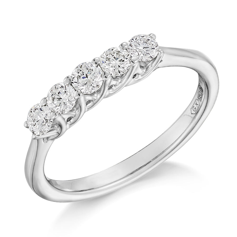 Claw-Set Half Eternity Ring, 0.5ct total (HET9270)