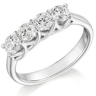 Claw-Set Half Eternity Ring, 1.0ct total (HET9273)