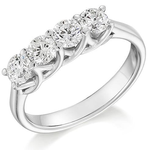 Claw-Set Half Eternity Ring, 1.0ct total (HET9273)