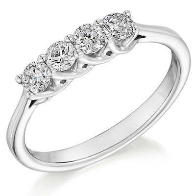 Claw-Set Half Eternity Ring, 0.5ct total (HET9275)
