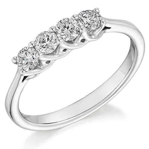 Claw-Set Half Eternity Ring, 0.5ct total (HET9275)