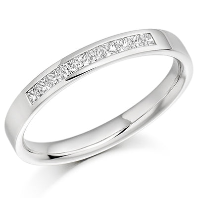 Channel-Set Half Eternity Ring, 0.25ct total (HET928)