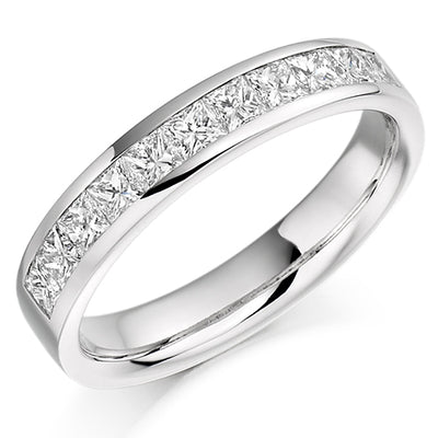 Channel-Set Half Eternity Ring, 0.75ct total (HET930)