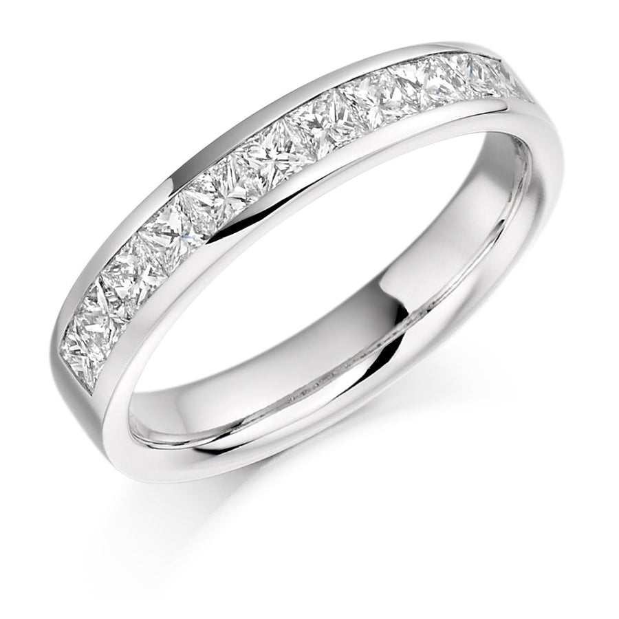 Channel-Set Half Eternity Ring, 0.75ct total (HET930)