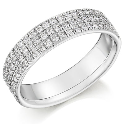 Grain-Set Half Eternity Ring, 0.5ct total (HET9323)