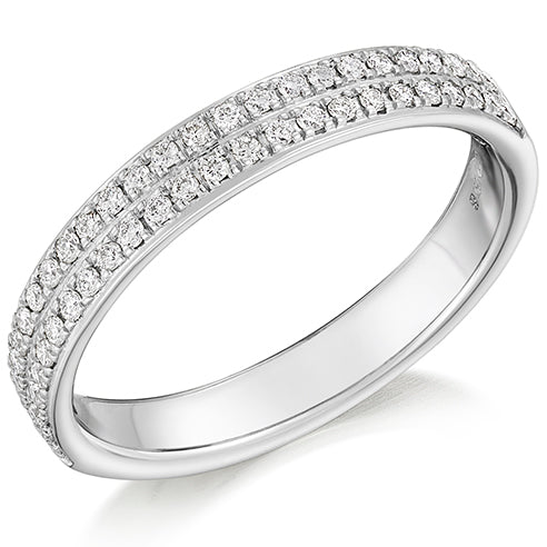 Grain-Set Half Eternity Ring, 0.25ct total