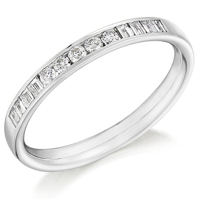 Channel-Set Half Eternity Ring, 0.25ct total (HET9325)