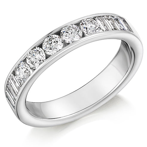 Channel-Set Half Eternity Ring, 1.0ct total (HET9329)