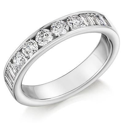Channel-Set Half Eternity Ring, 1.0ct total (HET9329)