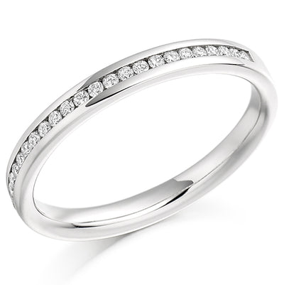 Channel-Set Half Eternity Ring, 0.15ct total (HET935)