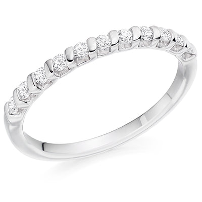 Bar-Set Half Eternity Ring, 0.25ct total (HET9350)