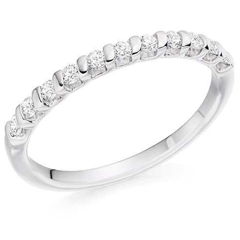 Bar-Set Half Eternity Ring, 0.25ct total (HET9350)