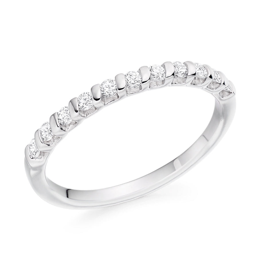 Bar-Set Half Eternity Ring, 0.25ct total (HET9350)