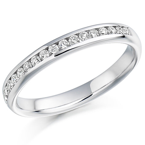 Channel-Set Half Eternity Ring, 0.22ct total (HET936)