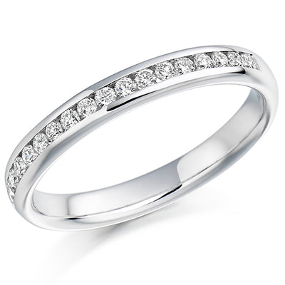 Channel-Set Half Eternity Ring, 0.22ct total (HET936)