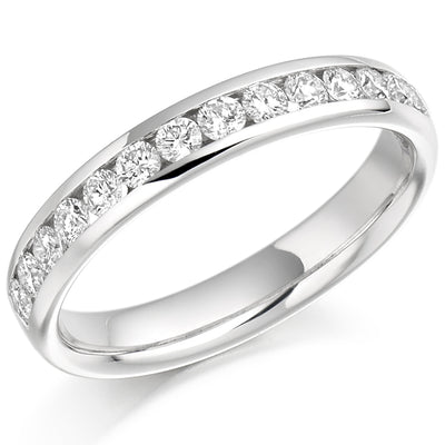 Channel-Set Half Eternity Ring, 0.50ct total (HET937)