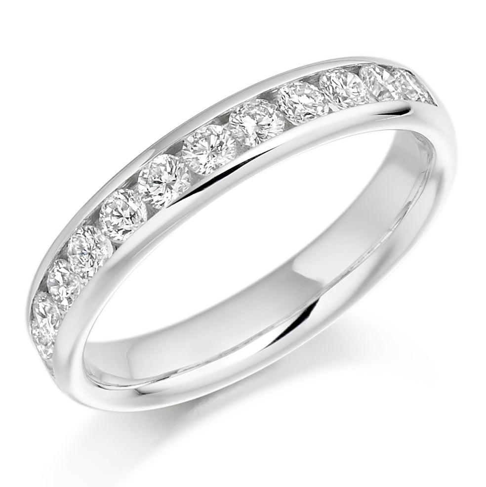 Channel-Set Half Eternity Ring, 0.66ct total (HET938)