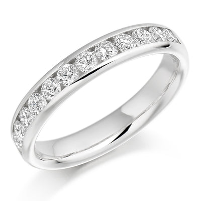 Channel-Set Half Eternity Ring, 0.66ct total (HET938)