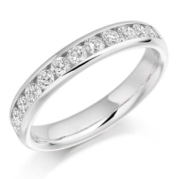 Channel-Set Half Eternity Ring, 0.66ct total (HET938)
