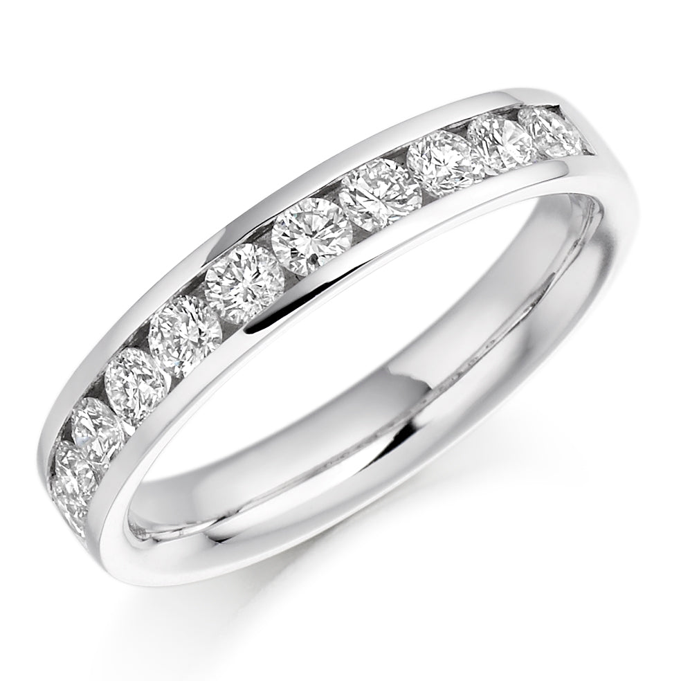 Channel-Set Half Eternity Ring, 0.78ct total (HET939)