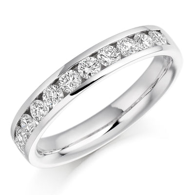 Channel-Set Half Eternity Ring, 0.78ct total (HET939)