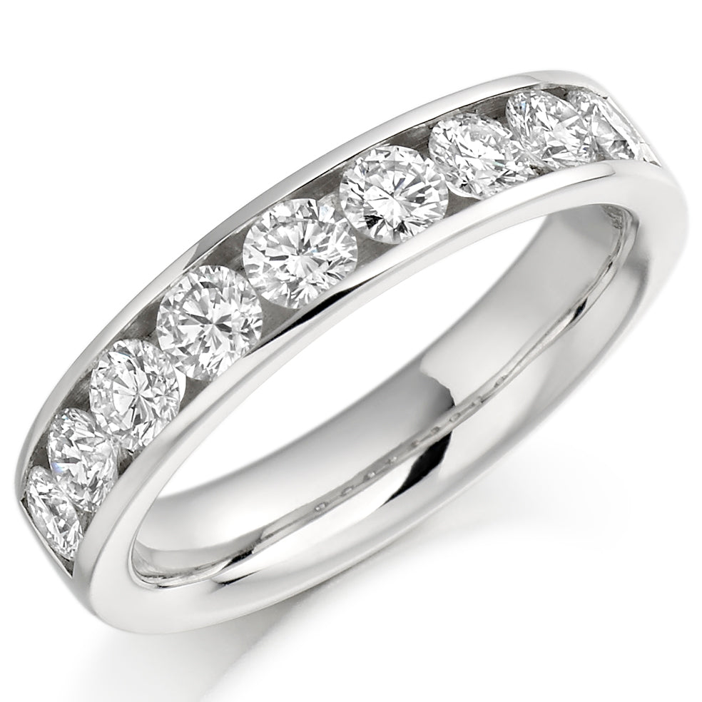 Channel-Set Half Eternity Ring, 1.00ct total (HET940)