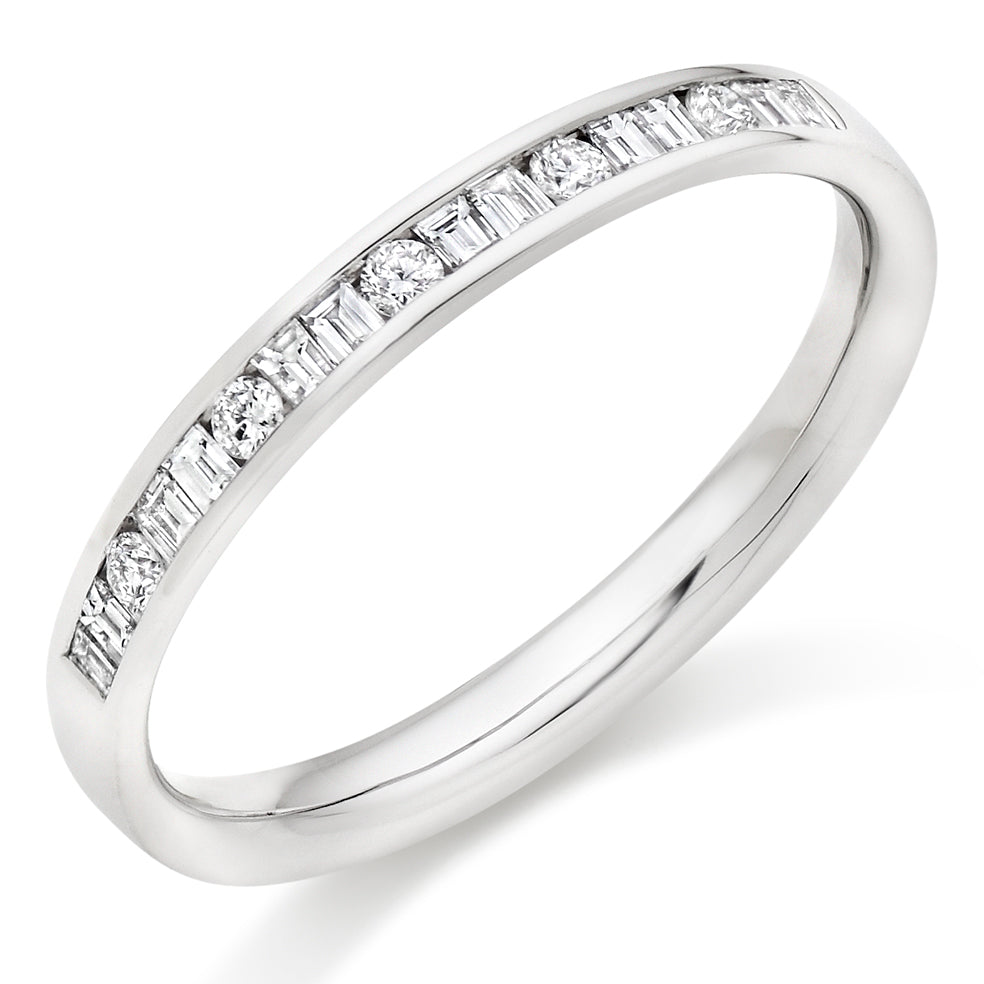 Channel-Set Half Eternity Ring, 0.25ct total (HET9414)