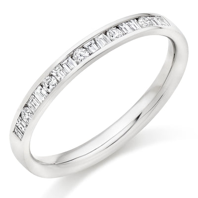 Channel-Set Half Eternity Ring, 0.25ct total (HET9414)